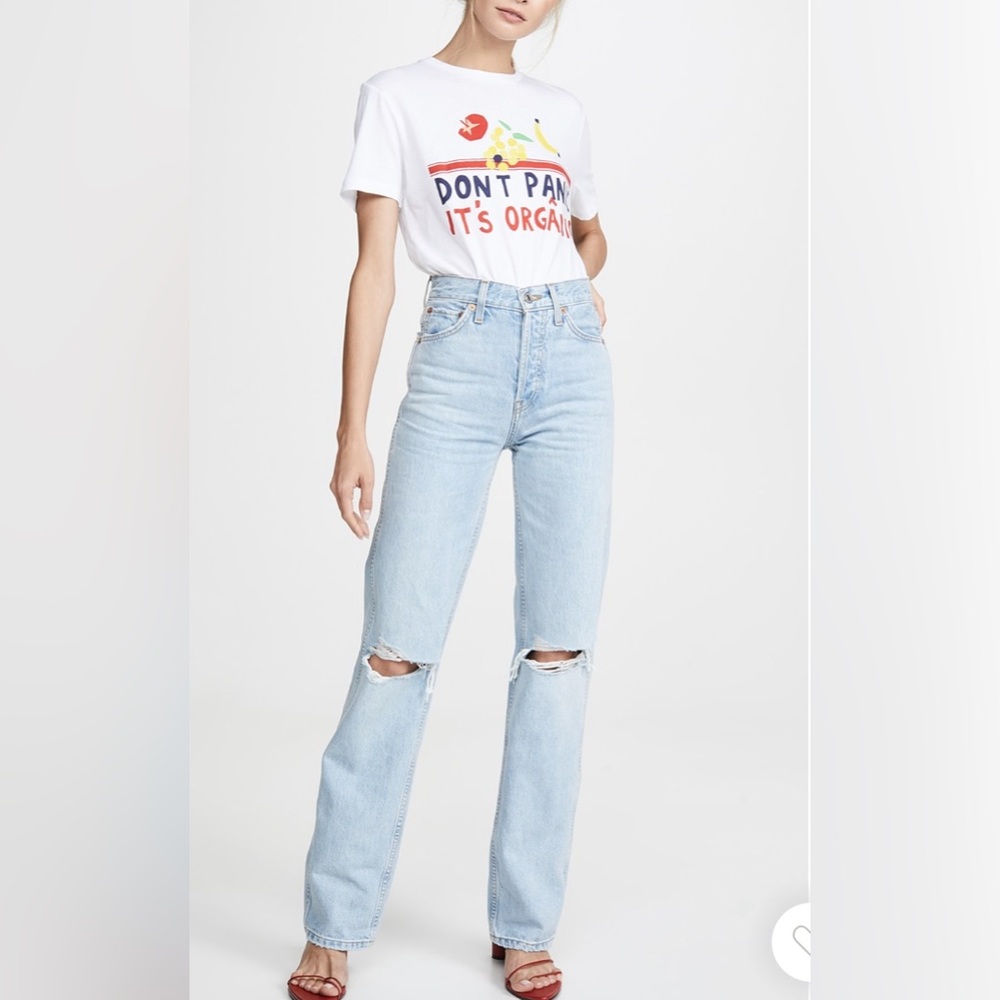 Re/Done Jeans 28 90s High Rise Loose Light USA $295 MSRP